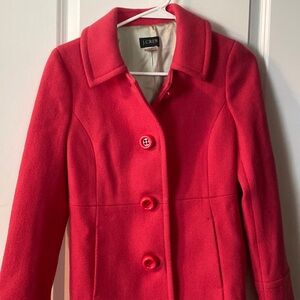 Pink J.Crew Wool Coat